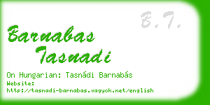 barnabas tasnadi business card