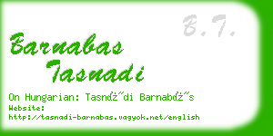barnabas tasnadi business card